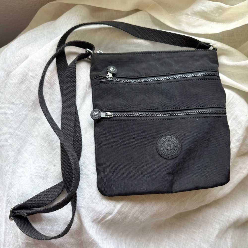 KIPLING black two compartment small casual crossbody bag